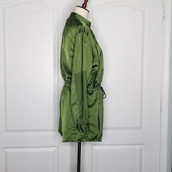 HUNTER Romper Olive Green Utility M Satin Long Sleeve - Picture 6 of 13